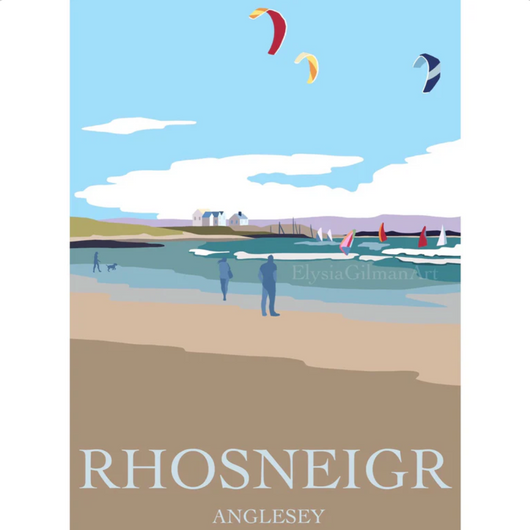 Rhosneigr Art Print by Elysia Gilman – A4 Signed Print from a North Wales Artist