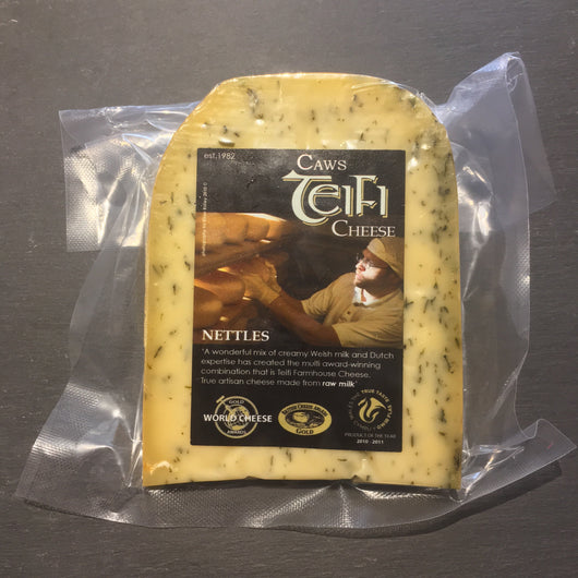 Teifi Nettles – Unpasteurised Welsh Cheese 180g+