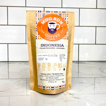 Mug Run Indonesia Coffee Beans 70g Bag