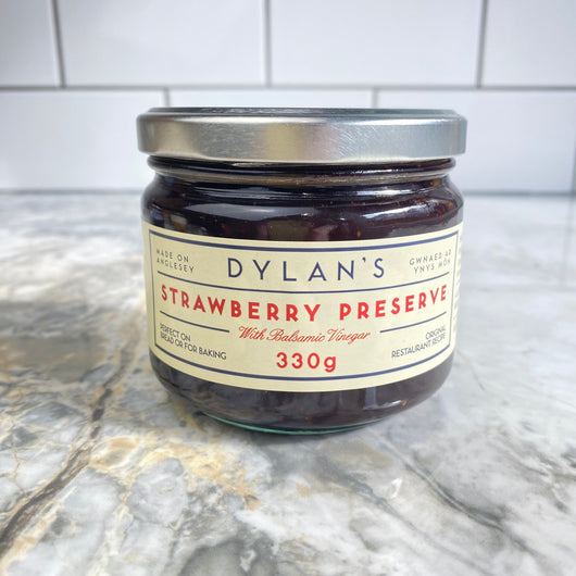 Dylan's Restaurant Strawberry Balsamic Preserve 330g Welsh Jam