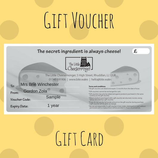 the Little Cheesemonger Gift voucher