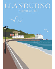 Llandudno Art Print by Elysia Gilman – A4 Signed Print from a North Wales Artist