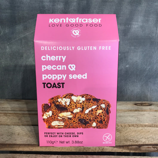 Kent & Fraser | Cherry, Pecan and Poppy Seed Toast | Gluten Free Crackers for Cheese