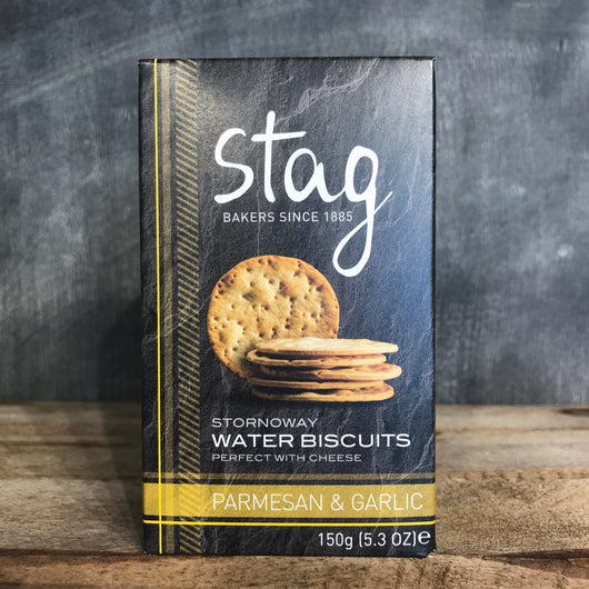 Stag Stornoway Parmesan and Garlic Water Biscuits