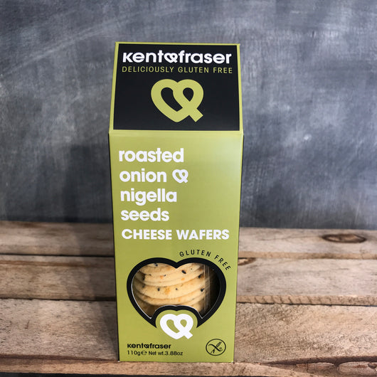 Kent & Fraser Gluten Free Wafers | Roasted Onion and Nigella Seed | Crackers for Cheese