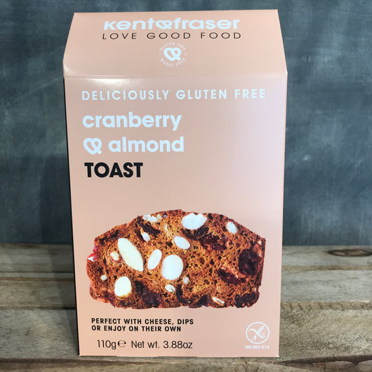 Kent & Fraser | Cranberry and Almond Toast | Gluten Free Crackers for Cheese